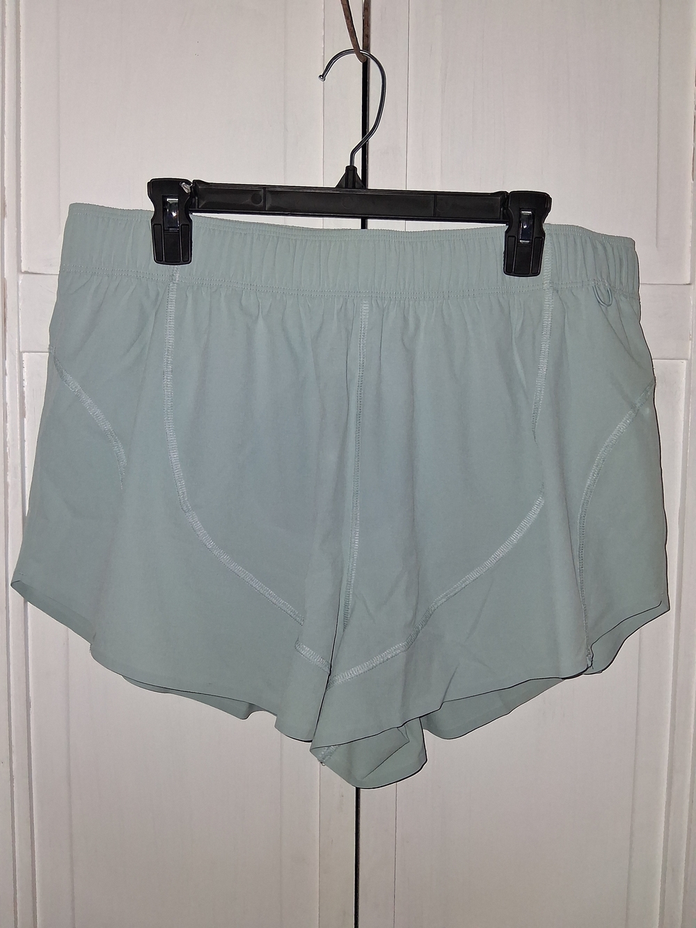 FLX Light Sage Elastic Waist Shorts - Picture 1 of 6